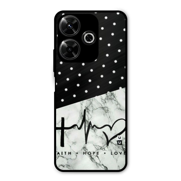 Faith Love Metal Back Case for Poco M6 Plus