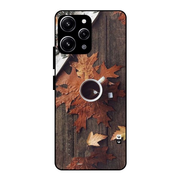Fall Leaf Coffee Glass Back Case for Redmi 12 4G