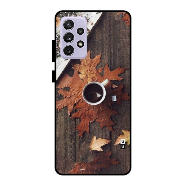 Fall Leaf Coffee Metal Back Case for Galaxy A72
