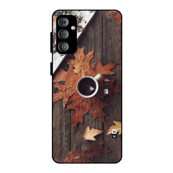 Fall Leaf Coffee Metal Back Case for Galaxy F23