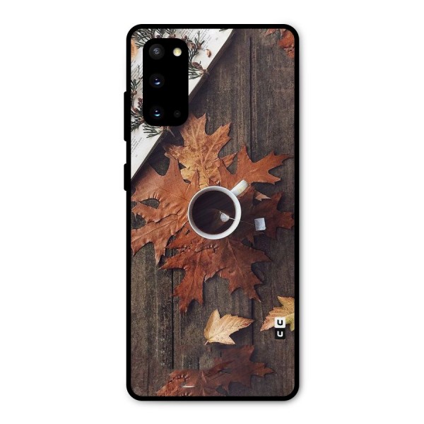 Fall Leaf Coffee Metal Back Case for Galaxy S20