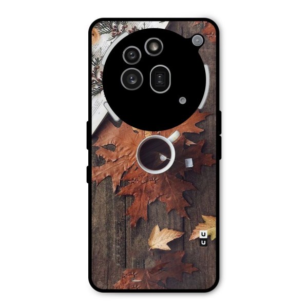 Fall Leaf Coffee Metal Back Case for Nothing Phone 3a Pro