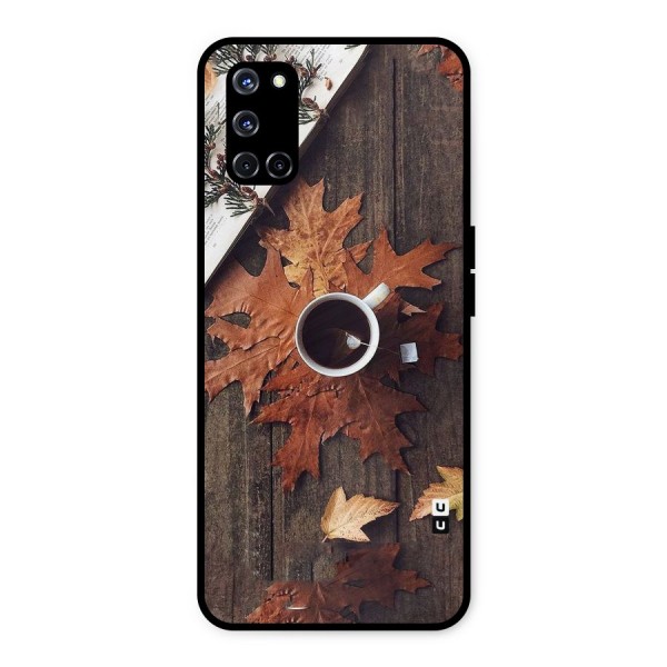 Fall Leaf Coffee Metal Back Case for Oppo A52