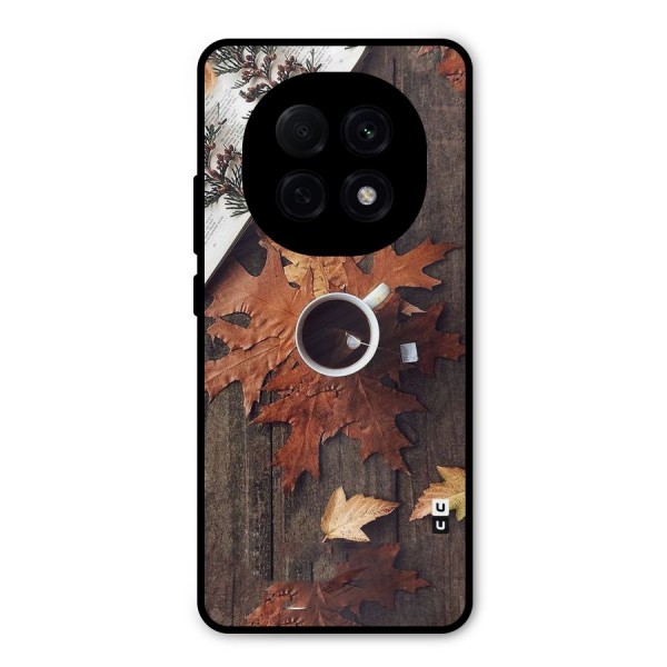 Fall Leaf Coffee Metal Back Case for Oppo F29 Pro