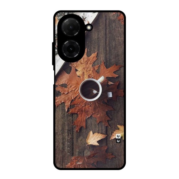 Fall Leaf Coffee Metal Back Case for Poco C71