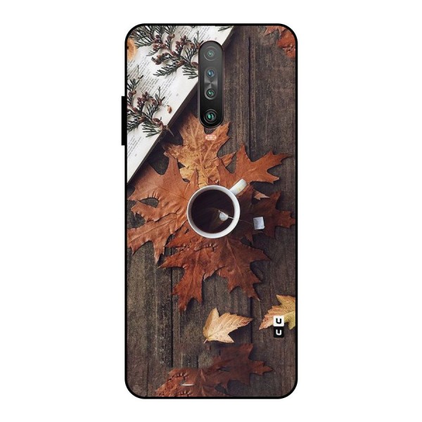Fall Leaf Coffee Metal Back Case for Poco X2