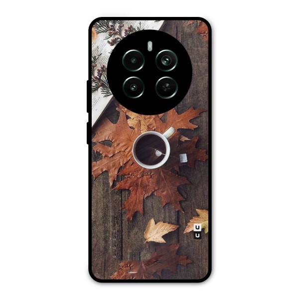Fall Leaf Coffee Metal Back Case for Realme 12 Pro Plus