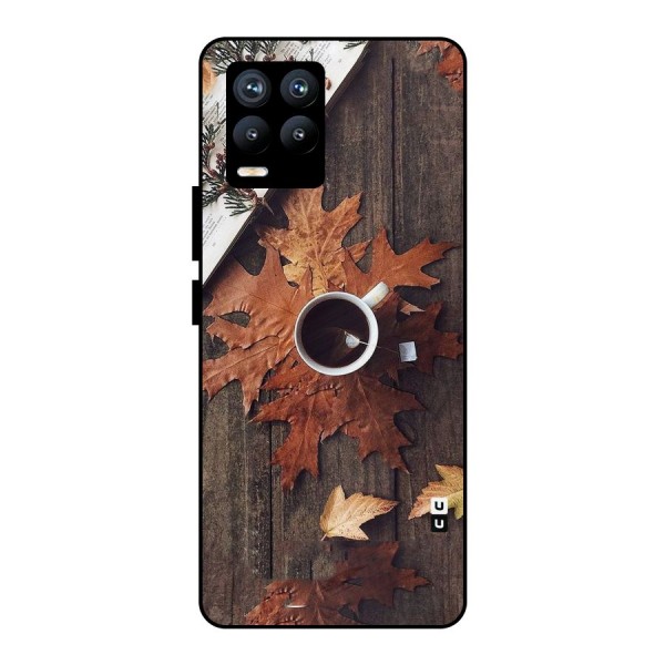 Fall Leaf Coffee Metal Back Case for Realme 8 Pro
