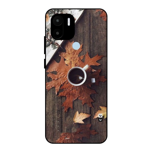 Fall Leaf Coffee Metal Back Case for Redmi A1+