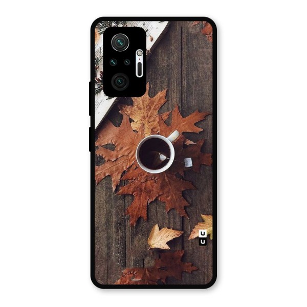 Fall Leaf Coffee Metal Back Case for Redmi Note 10 Pro Max