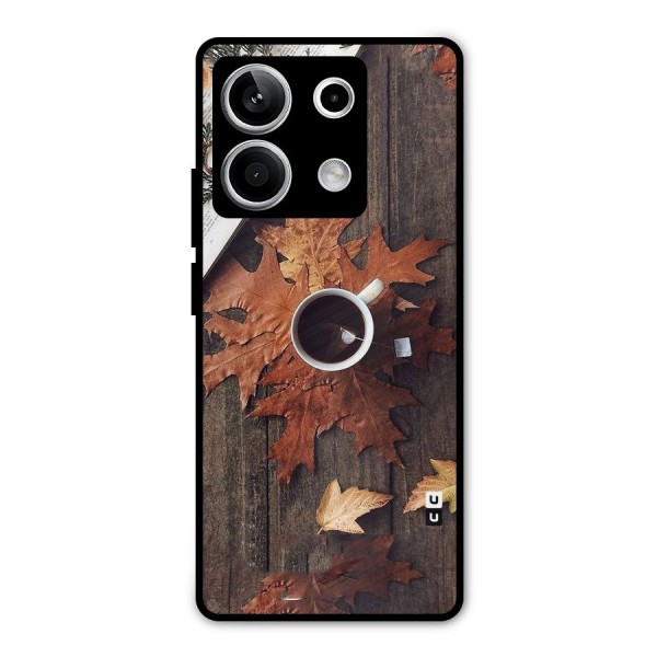 Fall Leaf Coffee Metal Back Case for Redmi Note 13 5G