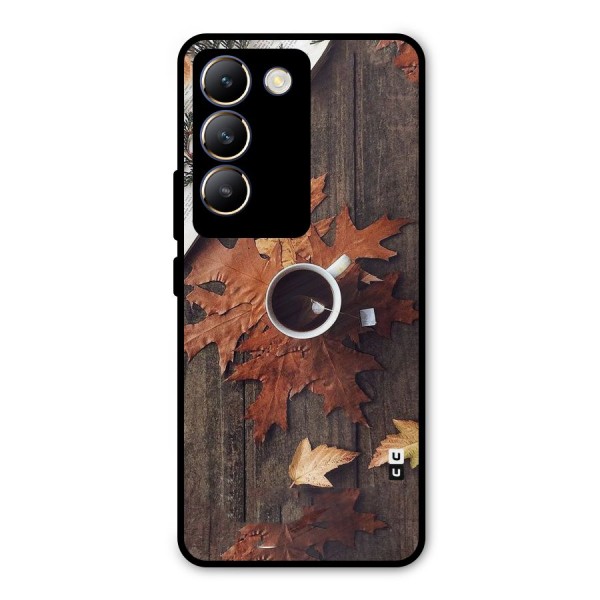 Fall Leaf Coffee Metal Back Case for Vivo Y200e