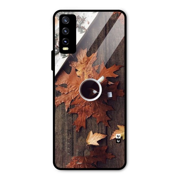 Fall Leaf Coffee Metal Back Case for Vivo Y20i