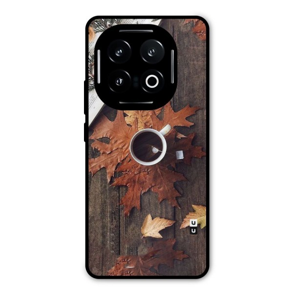 Fall Leaf Coffee Metal Back Case for iQOO 13