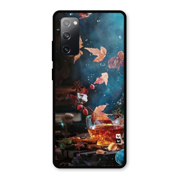 Falling Leaves Tea Metal Back Case for Galaxy S20 FE 5G