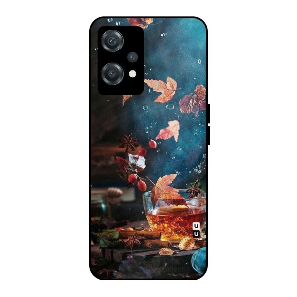 Falling Leaves Tea Metal Back Case for OnePlus Nord CE 2 Lite 5G