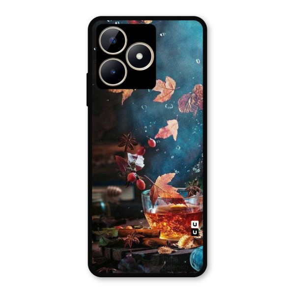 Falling Leaves Tea Metal Back Case for Realme C53