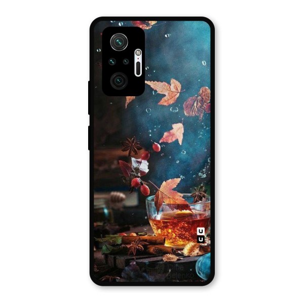 Falling Leaves Tea Metal Back Case for Redmi Note 10 Pro Max