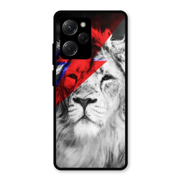Fearless Lion Metal Back Case for Poco X5 Pro