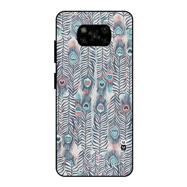 Feather Art Metal Back Case for Poco X3