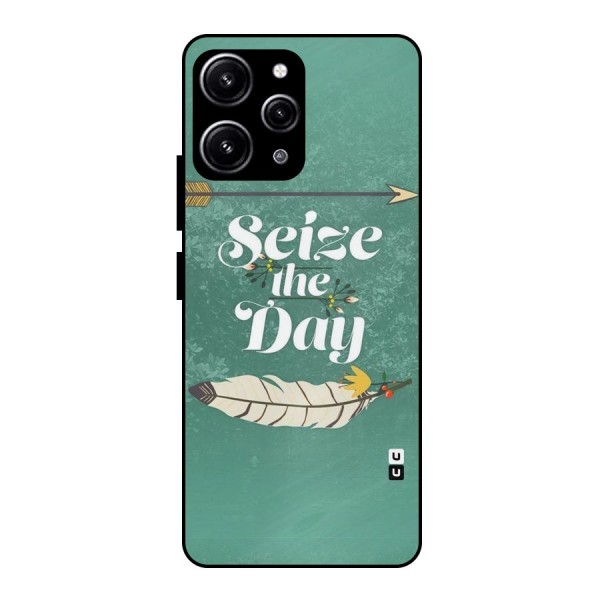 Feather Seize Glass Back Case for Redmi 12 4G