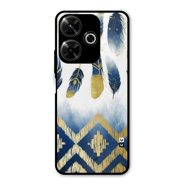 Feathers Beauty Metal Back Case for Poco M6 Plus