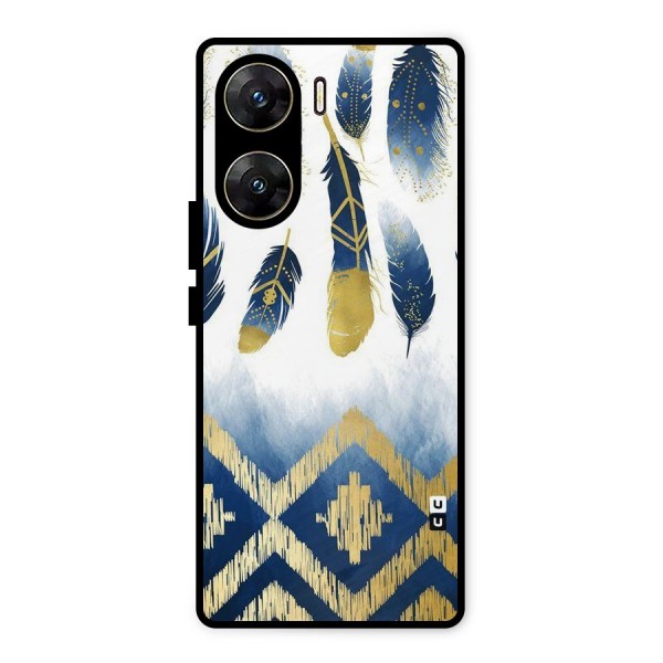 Feathers Beauty Metal Back Case for Vivo V29e