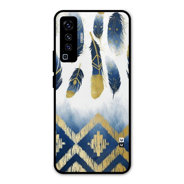 Feathers Beauty Metal Back Case for Vivo X50