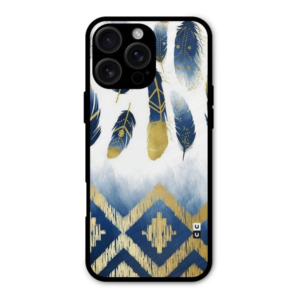 Feathers Beauty Metal Back Case for iPhone 16 Pro Max