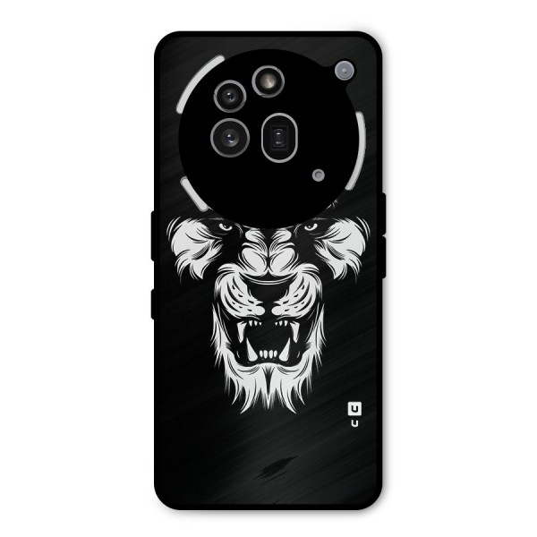 Fierce Lion Digital Art Metal Back Case for Nothing Phone 3a Pro