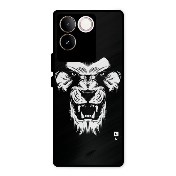 Fierce Lion Digital Art Metal Back Case for iQOO Z7 Pro