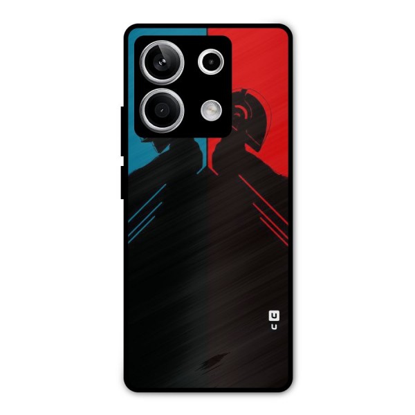 Fight Colours Metal Back Case for Redmi Note 13 5G