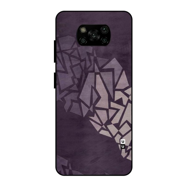 Fine Abstract Metal Back Case for Poco X3