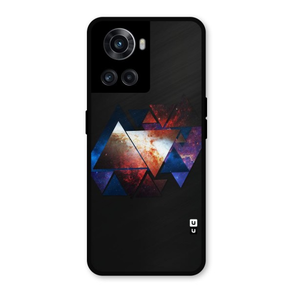 Fire Galaxy Triangles Metal Back Case for OnePlus 10R