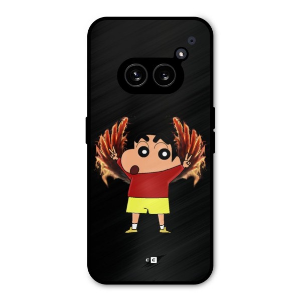 Fire Shinchan Metal Back Case for Nothing Phone 2a