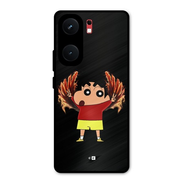 Fire Shinchan Metal Back Case for iQOO Neo 9 Pro