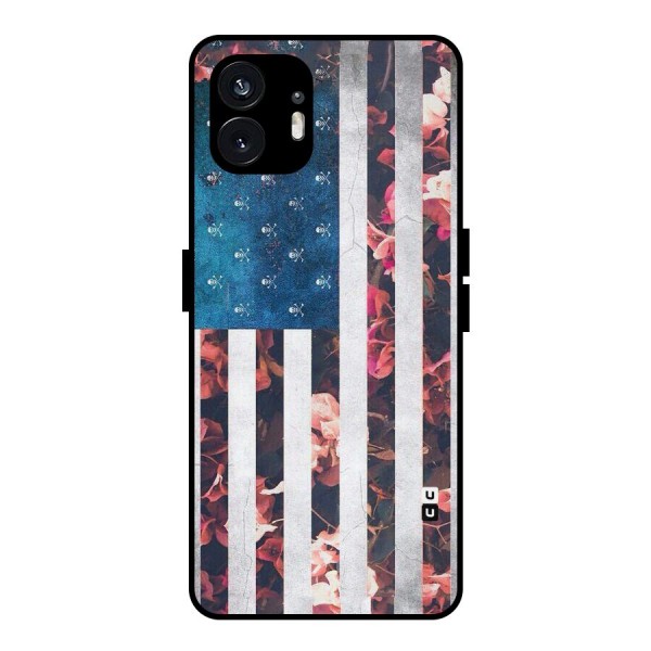 Flag Stripes Metal Back Case for Nothing Phone 2