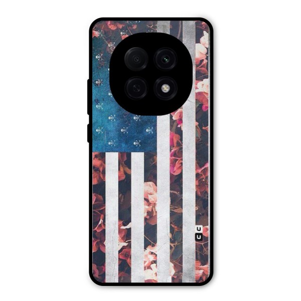 Flag Stripes Metal Back Case for Oppo F29 Pro