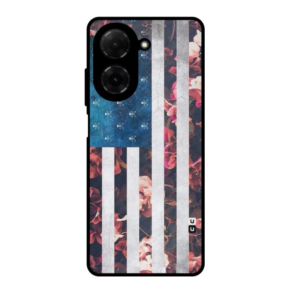 Flag Stripes Metal Back Case for Poco C71
