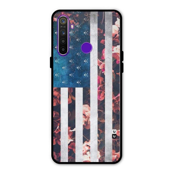 Flag Stripes Metal Back Case for Realme Narzo 10