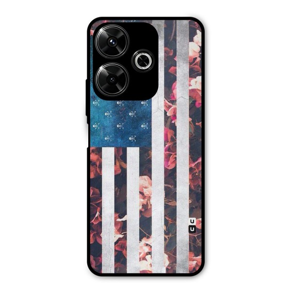 Flag Stripes Metal Back Case for Redmi 13 5G