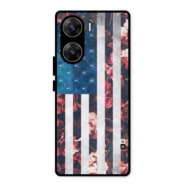 Flag Stripes Metal Back Case for Vivo V29e