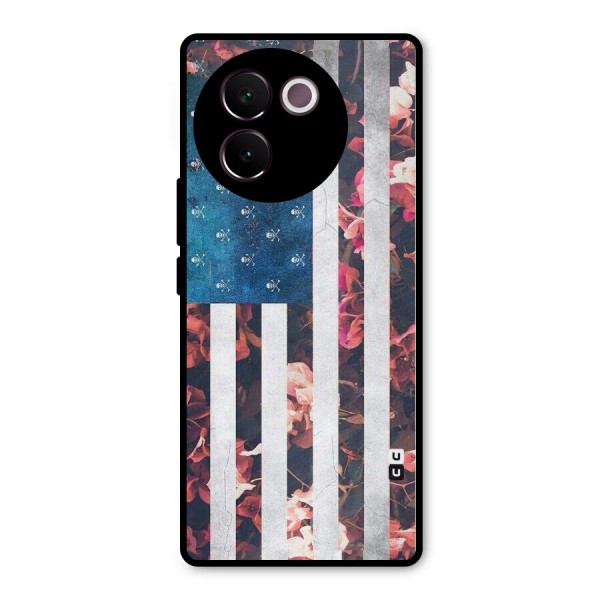 Flag Stripes Metal Back Case for Vivo V30e