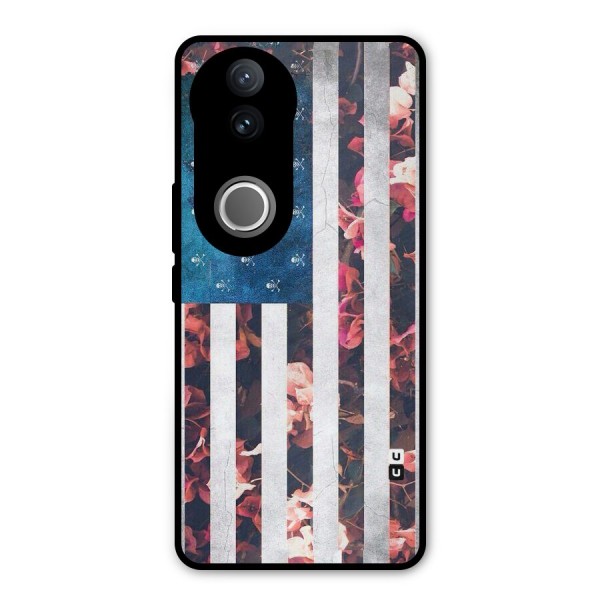Flag Stripes Metal Back Case for Vivo V50e