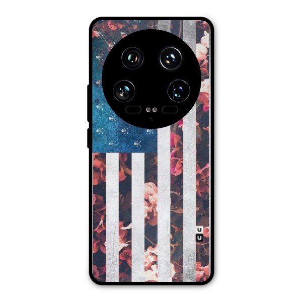 Flag Stripes Metal Back Case for Xiaomi 14 Ultra