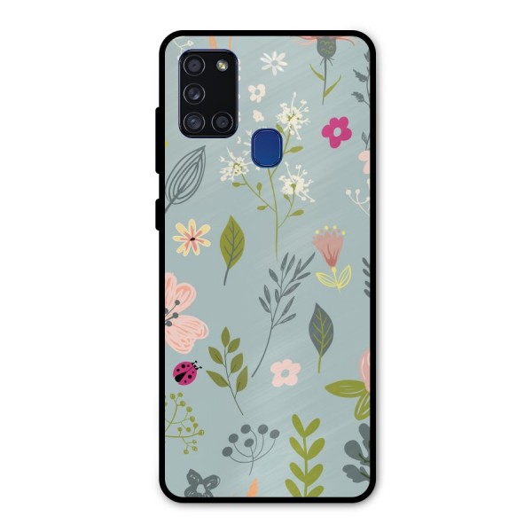 Flawless Flowers Metal Back Case for Galaxy A21s