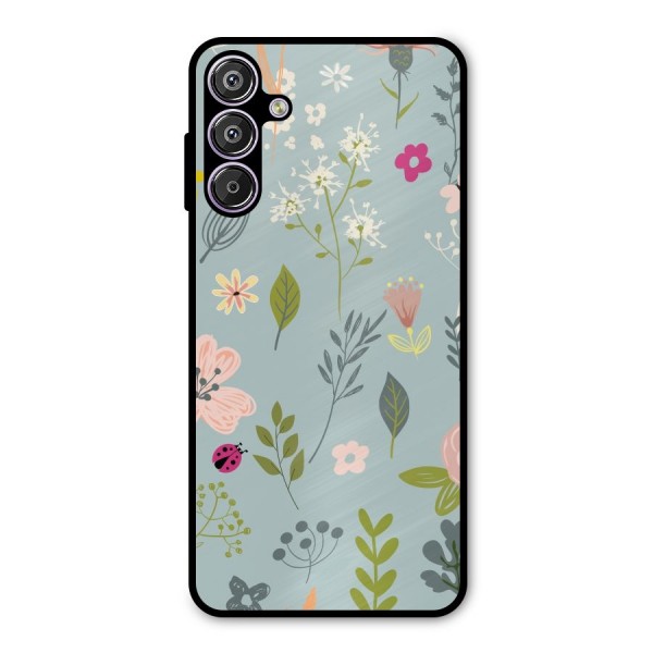 Flawless Flowers Metal Back Case for Galaxy F15