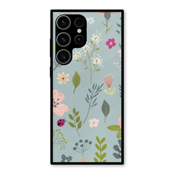 Flawless Flowers Metal Back Case for Galaxy S23 Ultra