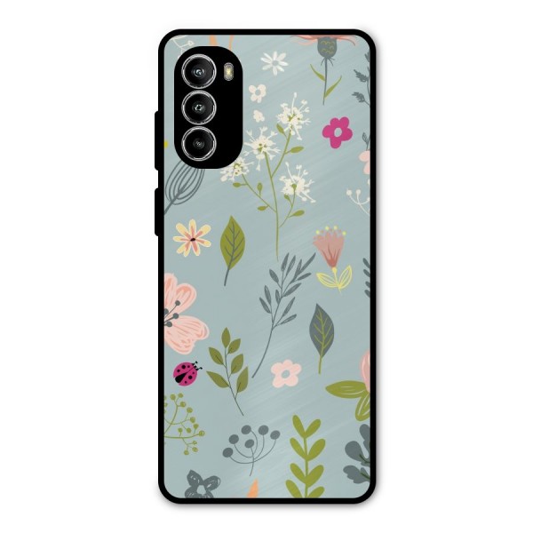 Flawless Flowers Metal Back Case for Moto G52