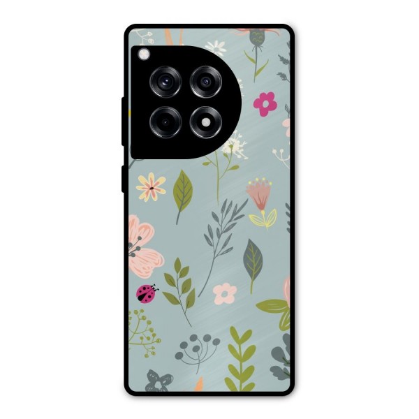Flawless Flowers Metal Back Case for OnePlus 12R
